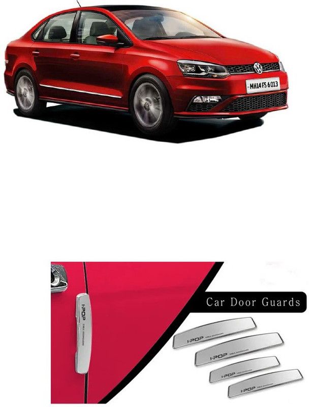 Etradezone Plastic Car Door Guard  (Silver, Pack of 4, Volkswagen, Vento)