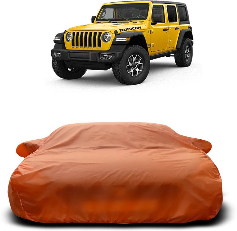 Ascension Car Cover For Jeep Wrangler (With Mirror Pockets)  (Orange)