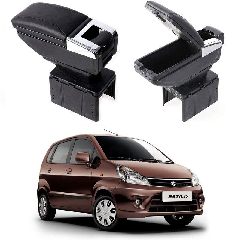 Oshotto PU Leather AR-01 Car Armrest Console Box For Zen Estilo Black Car Armrest  (Maruti, Zen Estilo)