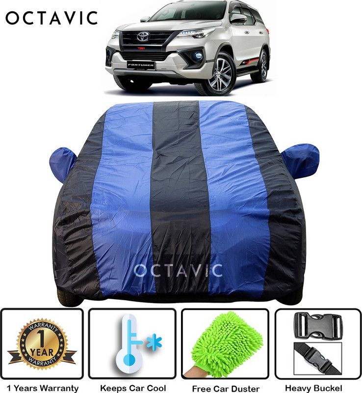 octavic Car Cover For Toyota Fortuner (With Mirror Pockets)  (Blue)