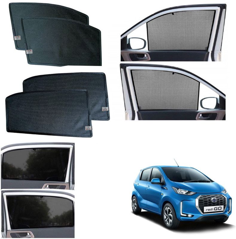 WolkomHome Side Window Sun Shade For Datsun  (Black)