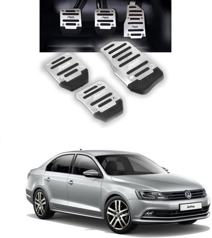 Gadiparts ™ Non-Slip Manual Silver Guj Car Pedal Kit Cover for Jetta Car Pedal