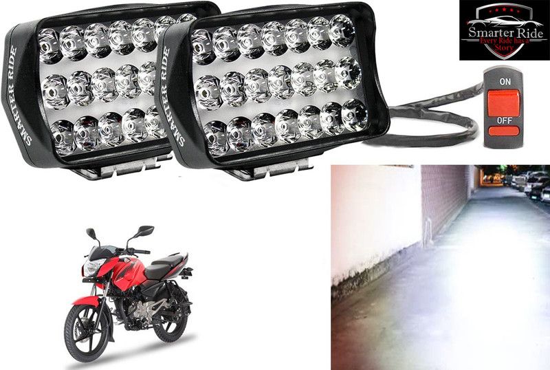 SMARTER RIDE Waterproof 21 SMD LED Fog Light with Switch for Bajaj Pulsar 135LS Headlight Motorbike LED for Bajaj (12 V, 35 W)  (Pulsar 135 LS, Pack of 3)