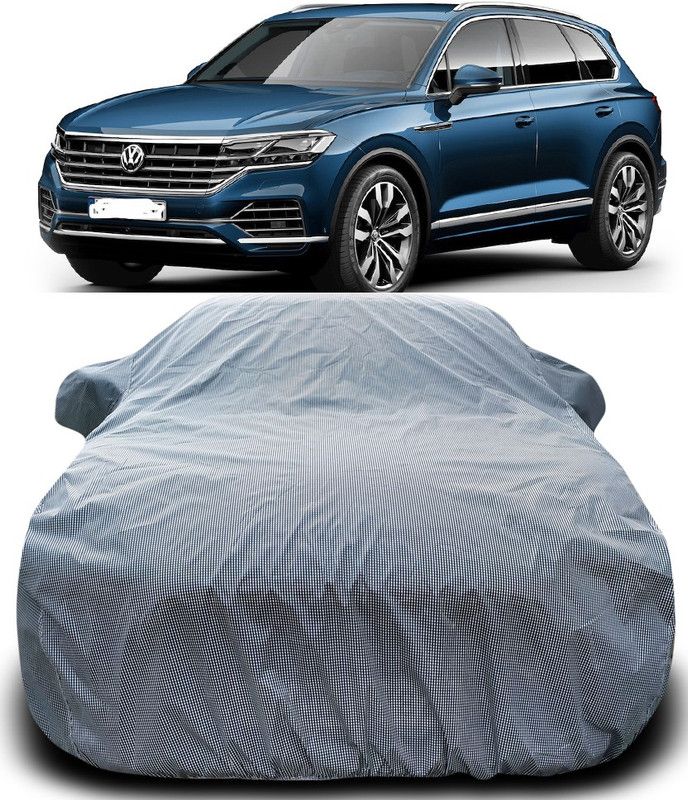 MoTRoX Car Cover For Volkswagen Touareg (With Mirror Pockets)  (Black, White)
