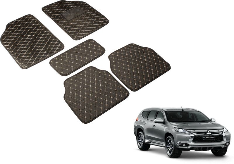 MOCKHE Leatherite Standard Mat For Mitsubishi Pajero Sport  (Black)