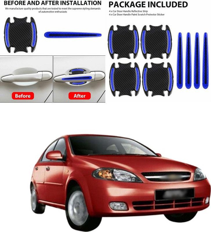 XZRTZ 8pcs Universal 3D Carbon Fiber Texture car Door Handle Door Bowl Paint Scratch Protector Protective Cover Protective Film car Outdoor Safety Decoration Reflective Strip X43 Matte, Glossy, Chrome Chevrolet Optra SRV Side Garnish