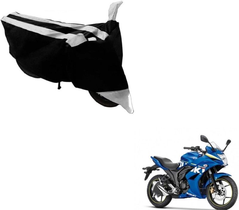 AUTYLE Two Wheeler Cover for Suzuki  (Gixxer SF, Black, Silver)