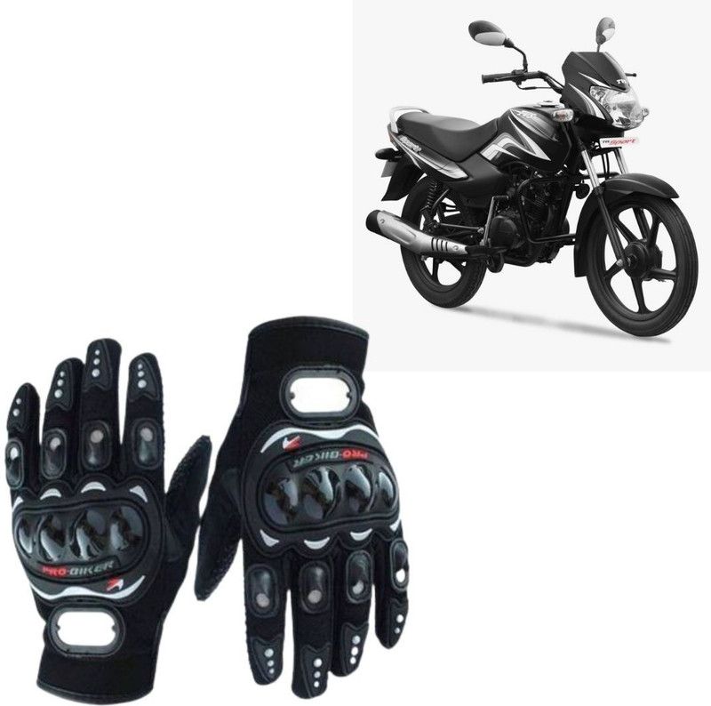 JMO27Deals Racing Gloves Riding/Full Black For TVS Star Euro (Size-XL) Riding Gloves  (Black)
