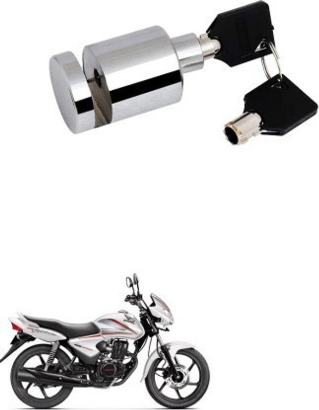 AS TRADERS Heavy Duty Disc Brake Lock Stainless Steel 7mm Pin for Honda CB Heavy Duty Disc Brake Lock Stainless Steel 7mm Pin for Honda CB Disc Lock  (Silver)