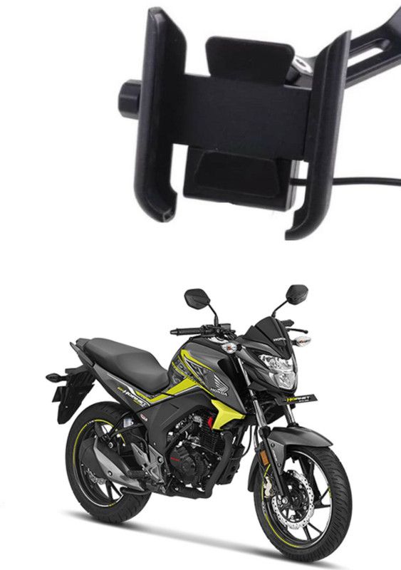 AOWBIKES Bike Mobile Fast Charger with Holder compatible for CB Hornet 160R 24 A Bike Mobile Charger