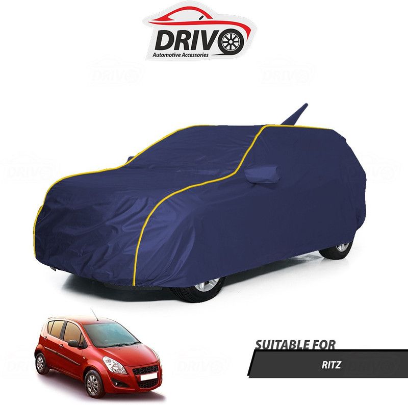 Drivo Car Cover For Maruti Ritz (With Mirror Pockets)  (Blue)