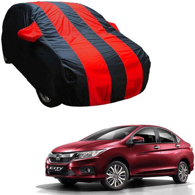 SS Zeeber Car Cover For Honda City i-DTEC V Diesel (With Mirror Pockets)  (Blue, Red)