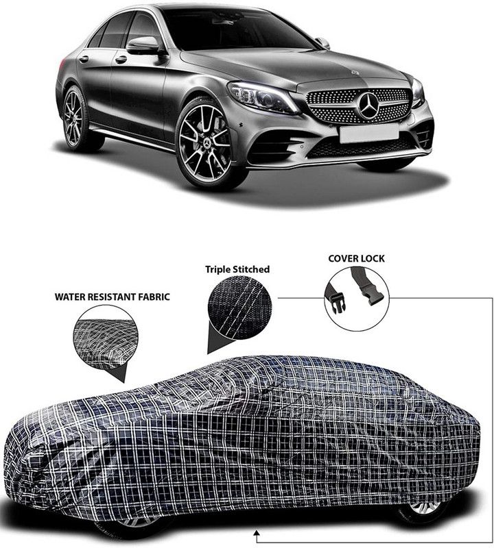 ARN Car Cover For Mercedes Benz C-Class (With Mirror Pockets)  (White, Black)