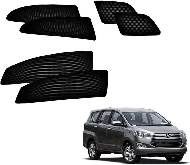 Casotec Rear Window, Side Window Sun Shade For Toyota Innova  (Black)