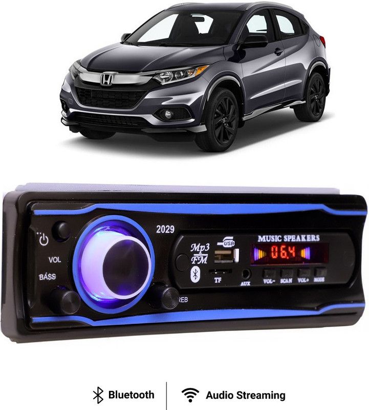 Purpleheart Blue Stereo-999 BLUETOOTH/USB/SD/AUX/FM/MP3 (BLUE & Black)P-160 Car Stereo  (Single Din)
