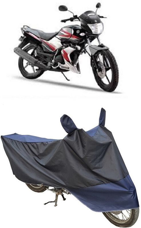 ABORDABLE Waterproof Two Wheeler Cover for Yamaha  (SS, Blue, Black)