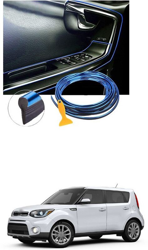 PECUNIA Car Interior Trim Strips-16.4ft/5M Universal Car Gap Fillers Automobile Moulding Line Decorative Accessories DIY Flexible Strip Garnish Accessory with Installing Tool (blue)e106 Car Beading Roll For Bumper, Trunk  (5 m)