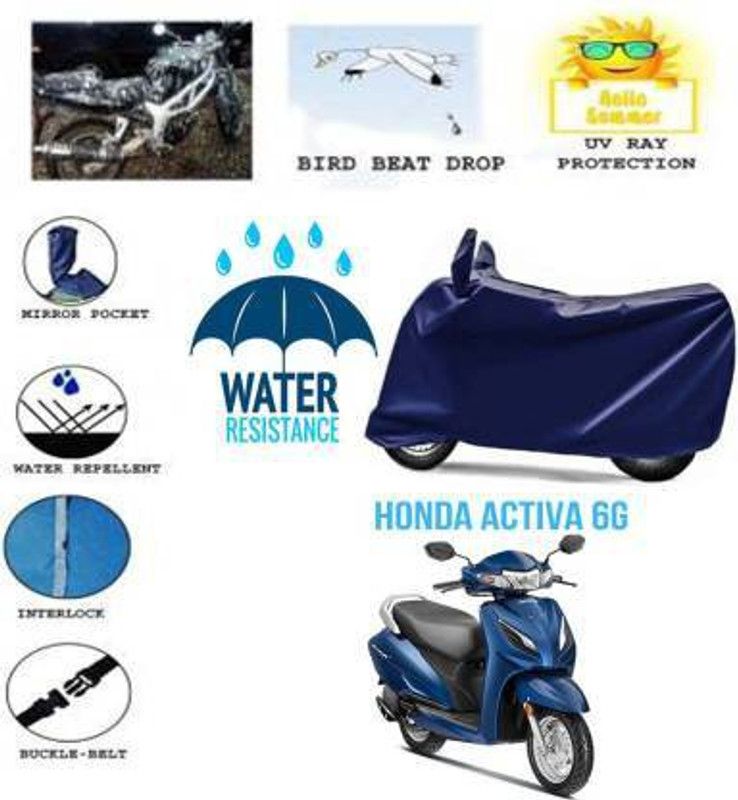 RONISH Waterproof Two Wheeler Cover for Honda  (Activa 6G, Blue)