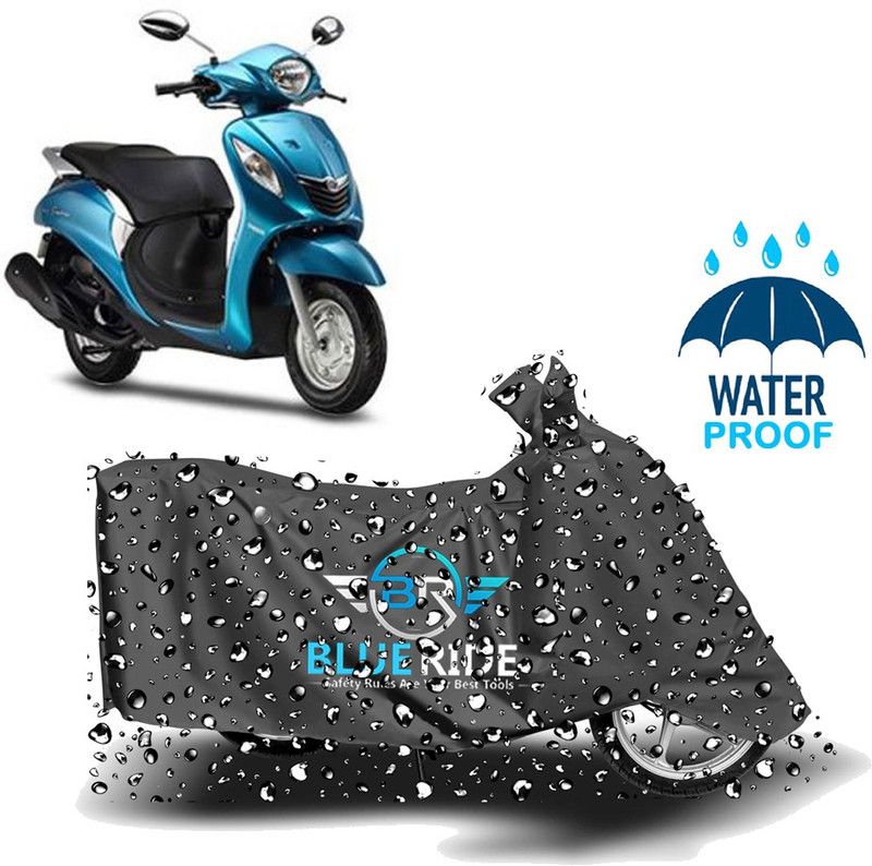 BLUERIDE Two Wheeler Cover for Yamaha  (Fascino, Grey)