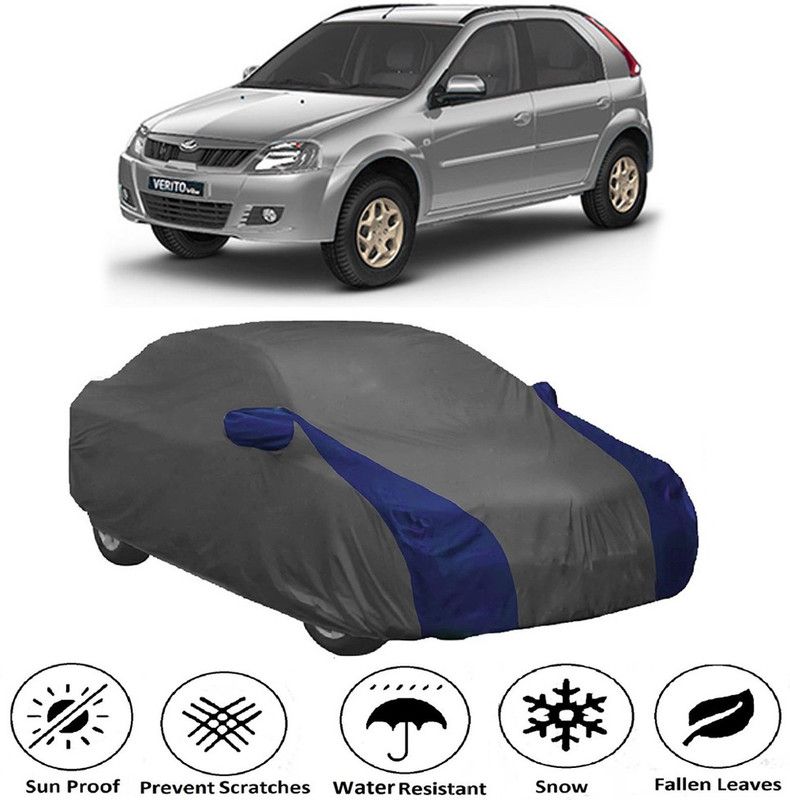AUTOGARH Car Cover For Mahindra Verito Vibe (With Mirror Pockets)  (Grey, Blue)