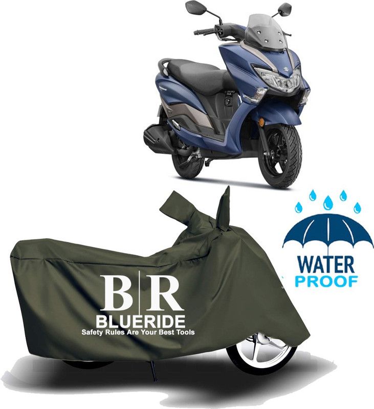 BLUERIDE Two Wheeler Cover for Suzuki  (Burgman Street 125, Green)