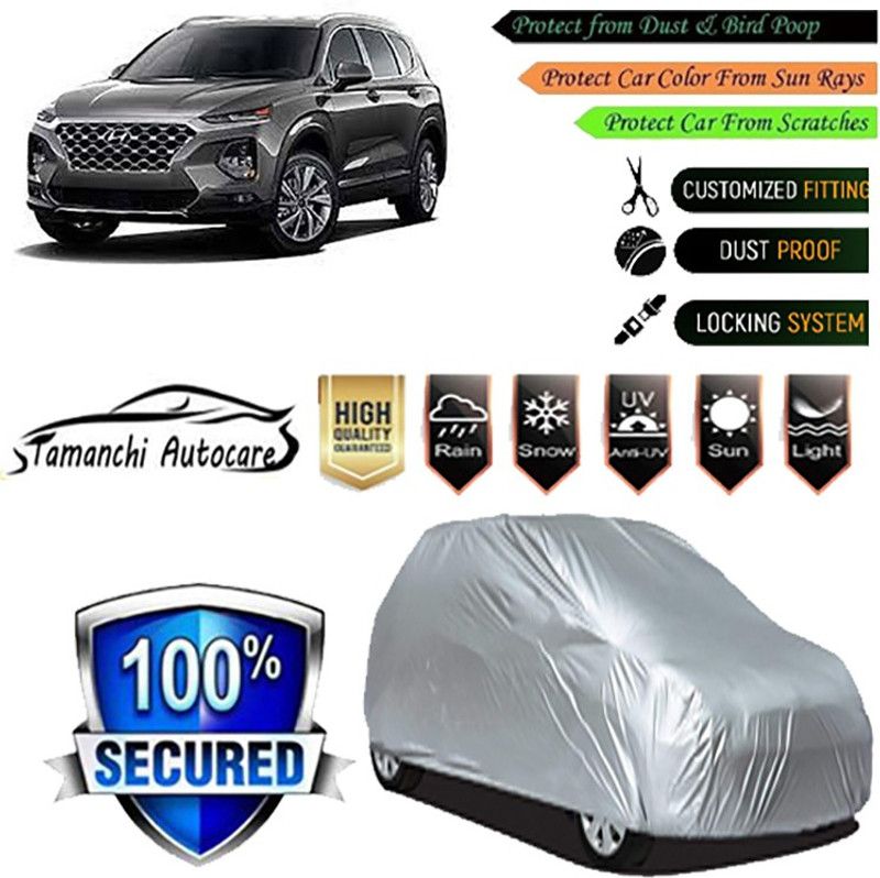 Tamanchi Autocare Car Cover For Hyundai SantaFe  (Silver)