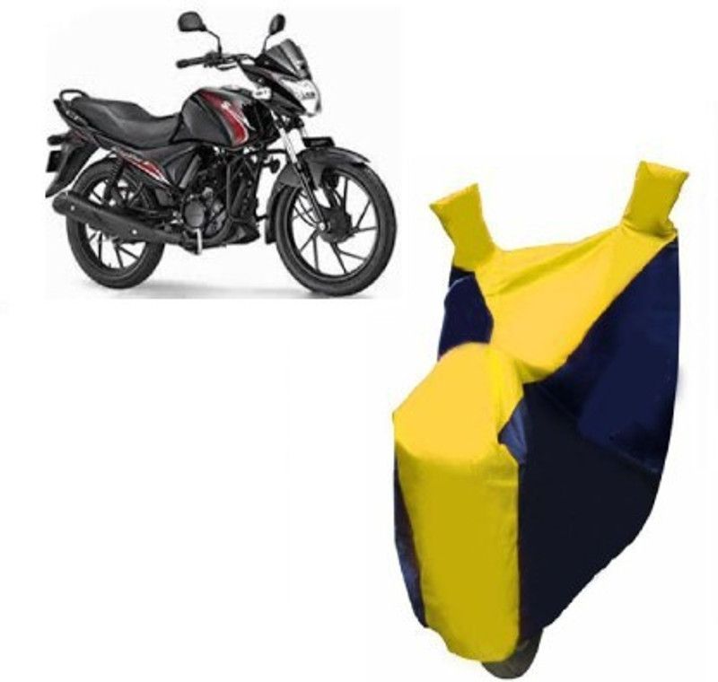 Human Plus Waterproof Two Wheeler Cover for Hero  (Pleasure+ 110, Yellow, Blue)