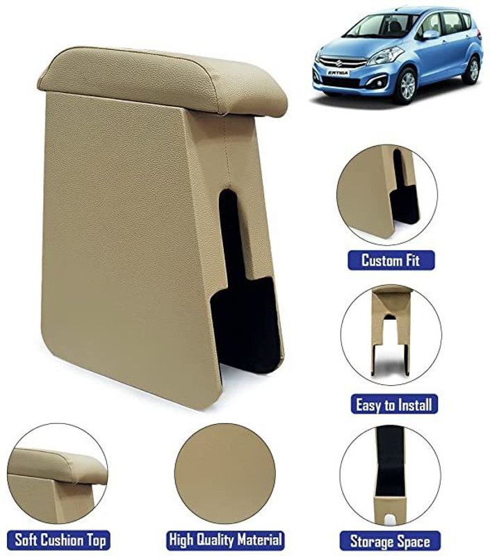 PSG Ertiga Wooden Custom Fit Beige Color For All Models Car Armrest  (Maruti, Ertiga)