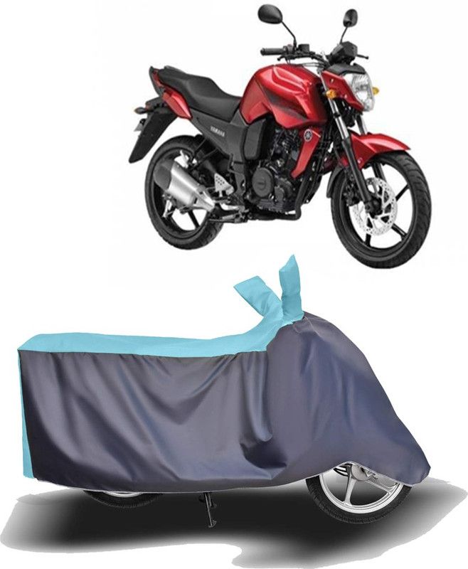 MOTOGENIX Two Wheeler Cover for Yamaha  (FZ16, Blue, Grey)