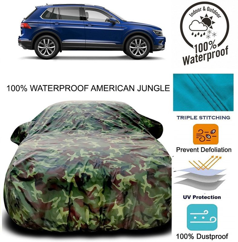 THE REAL ARV Car Cover For Volkswagen Tiguan (With Mirror Pockets)  (Multicolor)