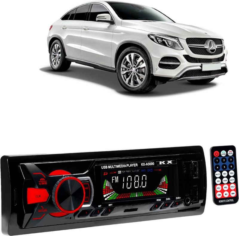 JBRIDERZ Boom Master A3000 with AUX/Bluetooth/USB/ MP3 E 395 Car Stereo  (Single Din)