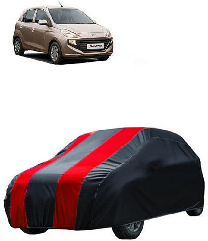 Kuchipudi Car Cover For Hyundai Santro (Without Mirror Pockets)  (Maroon, Black, For 2005, 2006, 2007, 2008, 2009, 2010, 2011, 2012, 2013, 2014, 2015, 2016, 2017, 2018, 2019, NA Models)