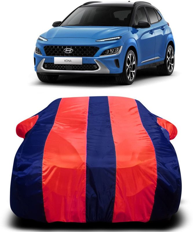 AUTOGARH Car Cover For Hyundai Kona Electric (With Mirror Pockets)  (Red, Blue)