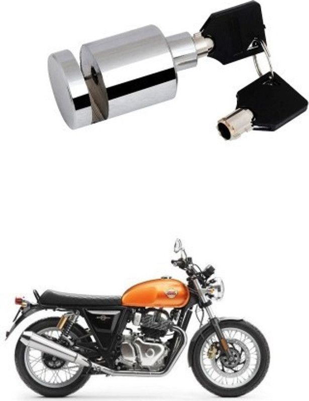 AS TRADERS Heavy Duty Disc Brake Lock Stainless Steel 7mm Pin for Royal Enfield Twin Heavy Duty Disc Brake Lock Stainless Steel 7mm Pin for Royal Enfield Twin Disc Lock  (Silver)