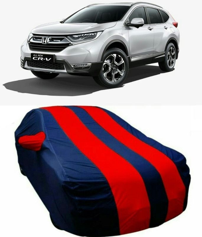 V VINTON Car Cover For Honda CR-V (With Mirror Pockets)  (Red, Blue)