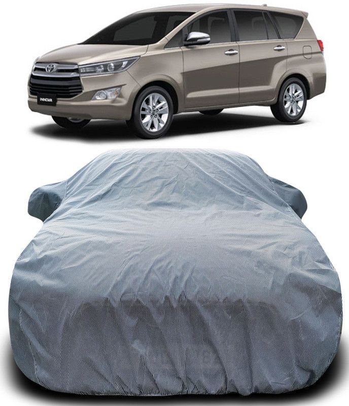 Genipap Car Cover For Toyota Innova (With Mirror Pockets)  (Black, White)