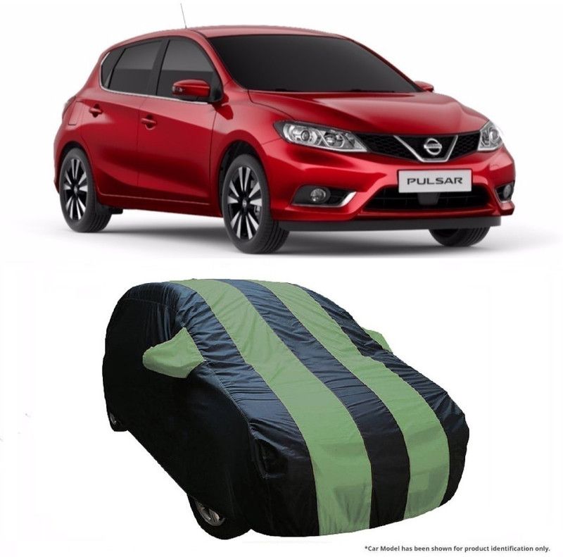 Flipkart SmartBuy Car Cover For Nissan Pulsar (With Mirror Pockets)  (Green, Blue)