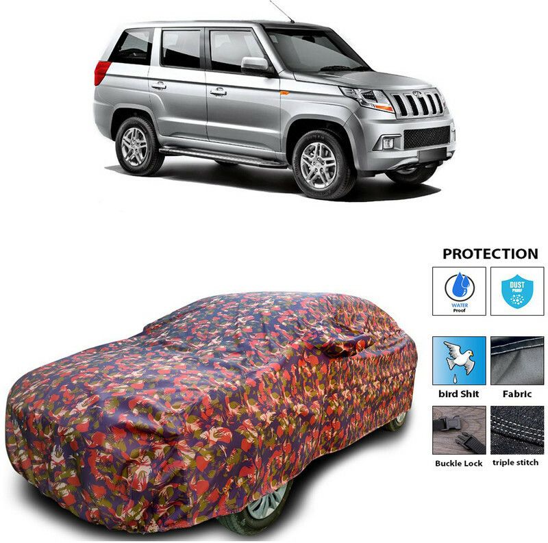 Ascension Car Cover For Mahindra TUV300 PLUS (With Mirror Pockets)  (Multicolor)
