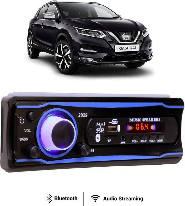 Purpleheart Blue Stereo-999 BLUETOOTH/USB/SD/AUX/FM/MP3 (BLUE & Black)P-449 Car Stereo  (Single Din)
