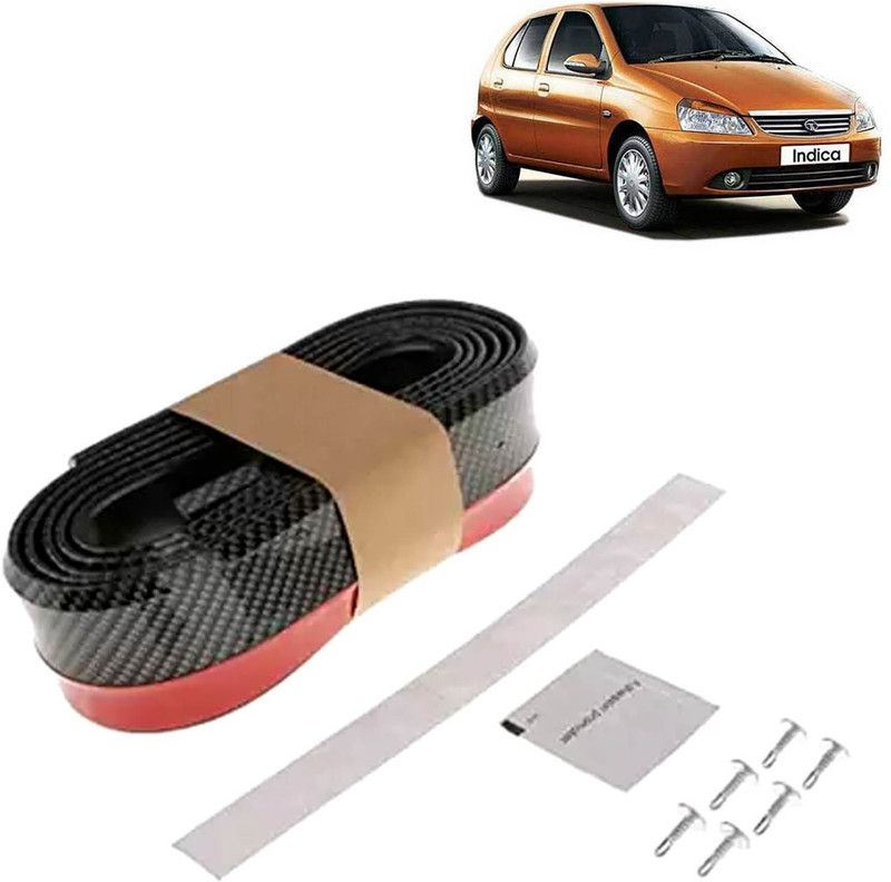 Rhtdm Car Bumper Side Skirt Universal Rubber Front Tackle Collision Avoidance Modification Small Enclosed Carbon Fiber Tape,2.5m For Indica Car Spoiler