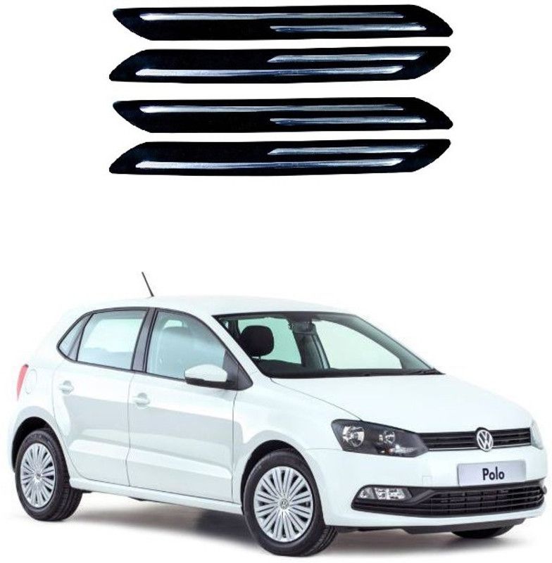 PRTEK Plastic Car Bumper Guard  (Black, Pack of 4, Volkswagen, Polo)
