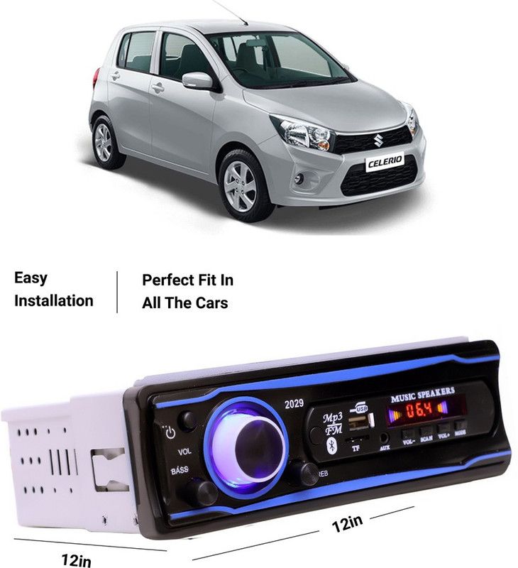 EverLand Blue Stereo-999 BLUETOOTH/USB/SD/AUX/FM/MP3 (BLUE & Black)-0-295 Car Stereo  (Single Din)