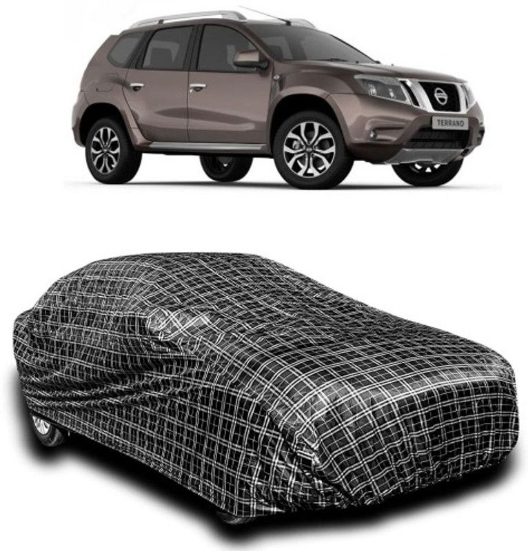 APNEK Car Cover For Nissan Terrano (With Mirror Pockets)  (Silver, Black)