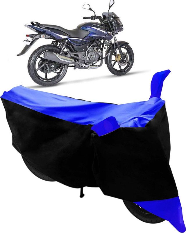 Purpleheart Two Wheeler Cover for Bajaj  (Black, Blue)