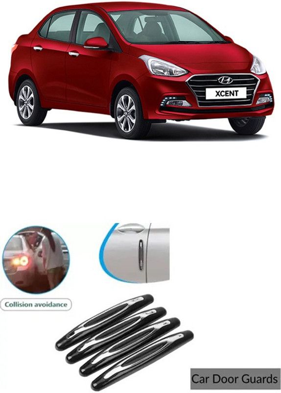 Etradezone Plastic Car Door Guard  (Black, Pack of 4, Hyundai, Xcent)