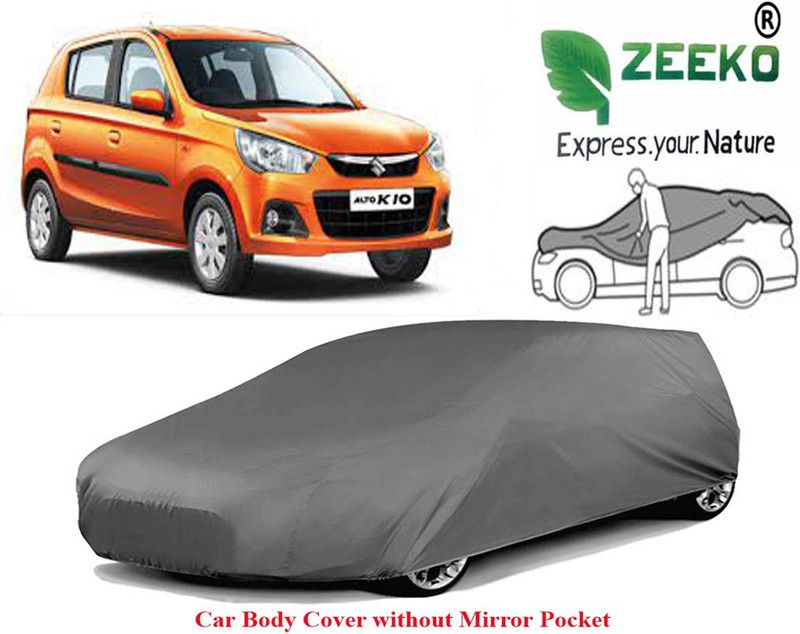 zeeko Car Cover For Maruti Alto K10 LXI CNG Optional (Without Mirror Pockets)  (Grey)