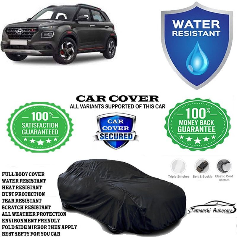 Tamanchi Autocare Car Cover For Hyundai Venue SX Dual Tone Turbo Petrol  (Black)