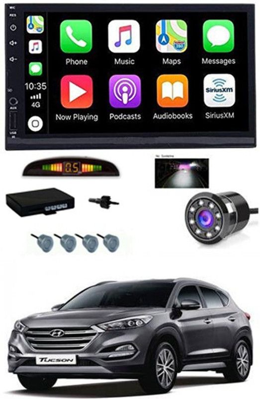 MATIES 7 INCH Full Double Din Car Screen Stereo Media Player Audio Video Touch Screen Stereo Full HD with MP3/MP4/MP5/USB/FM Player/WiFi/Bluetooth & Mirror Link with Back Rear Camera & Silver Sensor For Tucson Car Stereo  (Double Din)