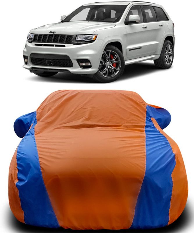 THE REAL ARV Car Cover For Jeep Grand Cherokee (With Mirror Pockets)  (Orange, Blue)