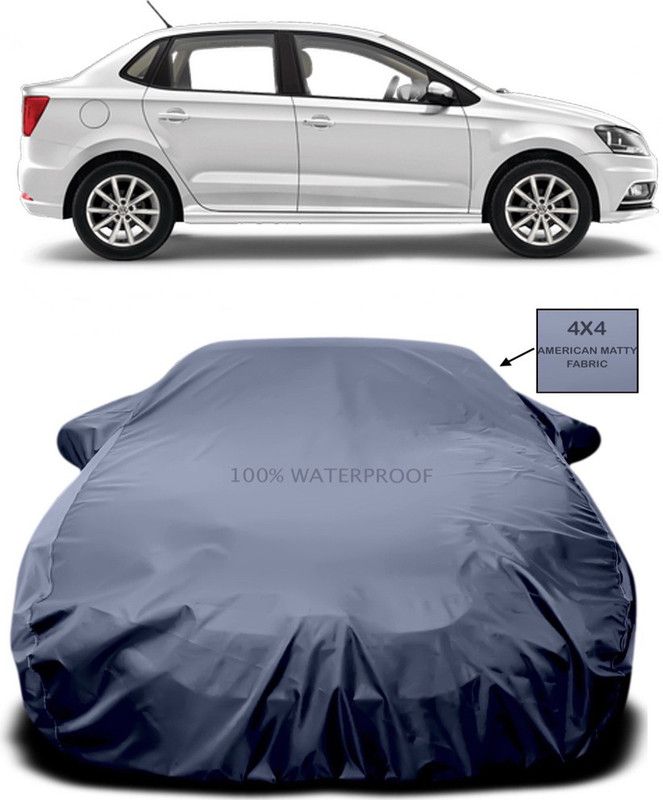 Genipap Car Cover For Volkswagen Ameo (With Mirror Pockets)  (Grey)